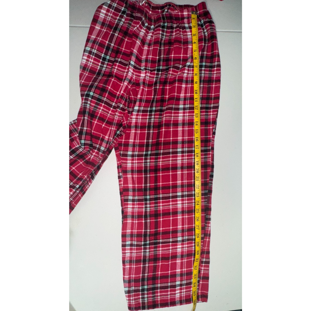 Kim‎ Rogers Womens L Pajama Set Plaid Holiday Intimates Sleepwear Warm Cozy Soft - Picture 10 of 12
